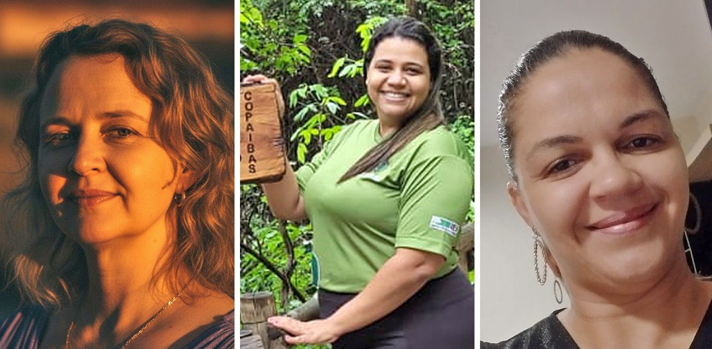 Da esquerda para a direita: Cristiane Schnepfleitner, Grazielly Costa e Valéria Silva. Foto: Arquivo pessoal